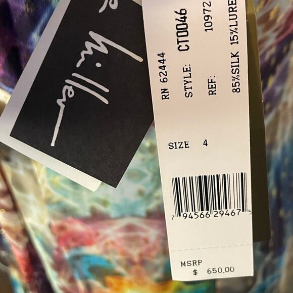 Nicole Miller Silk Strapless Gown Size 4 NWT Retails $650 - Picture 7 of 8